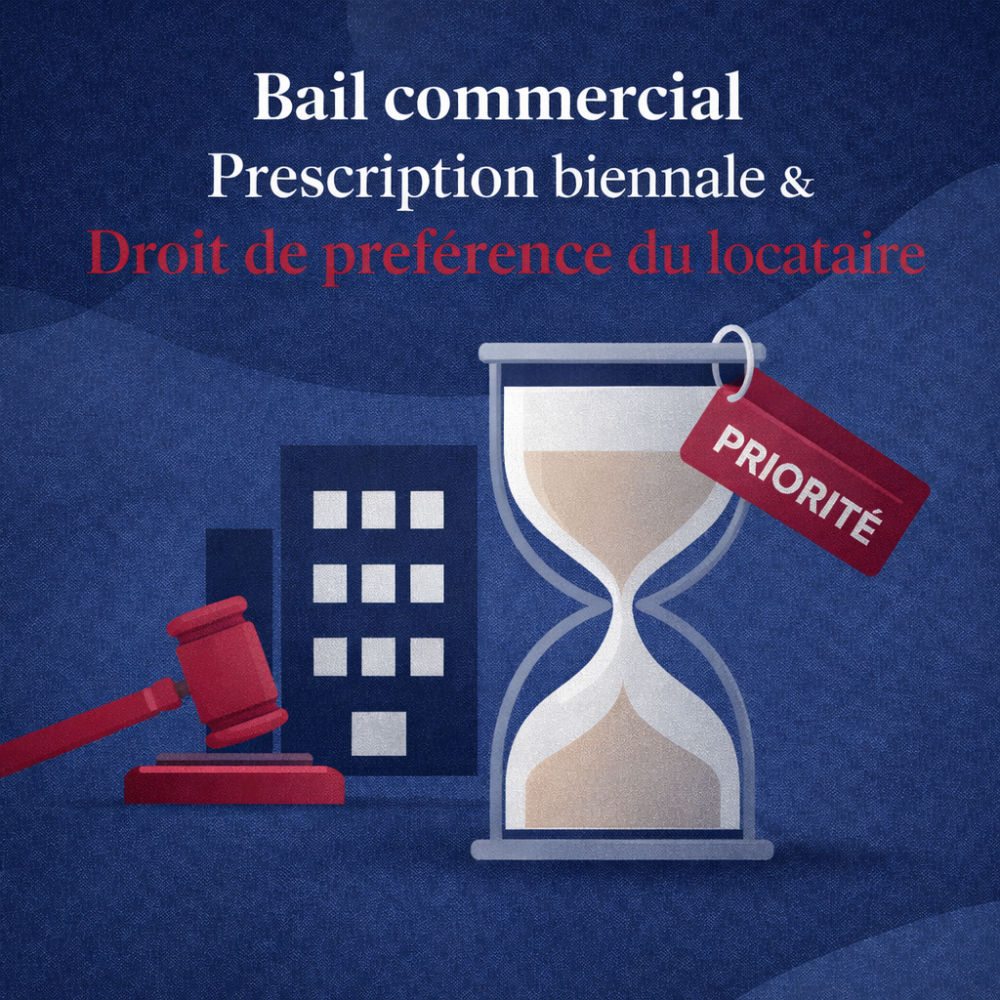 Droit de préférence du locataire commercial : la prescription biennale confirmée par la Cour de cassation